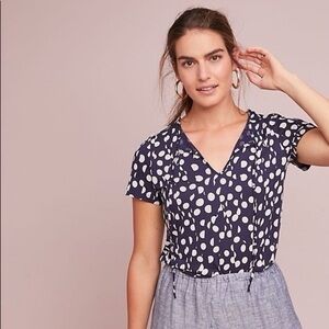 Maeve Clemente Blue Dot Top, Small
